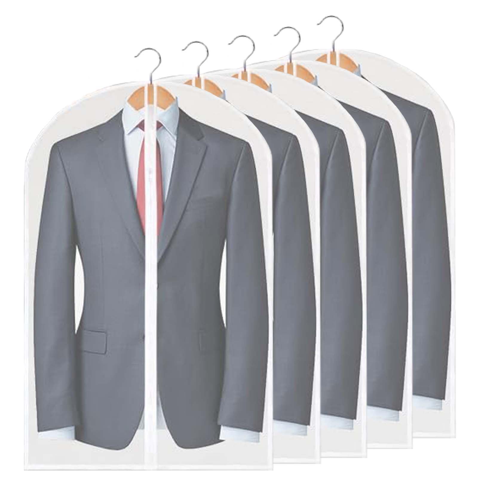 Custodie per Abiti, 2pcs Custodia Porta Abiti, 120 x 60 cm Copri Vestiti per Armadio,Copri Abiti Antitarme,Copri Abit con Cerniera, Copriabiti Antipolvere per Abiti,Camicie,Giacca,Viaggio,Custodia