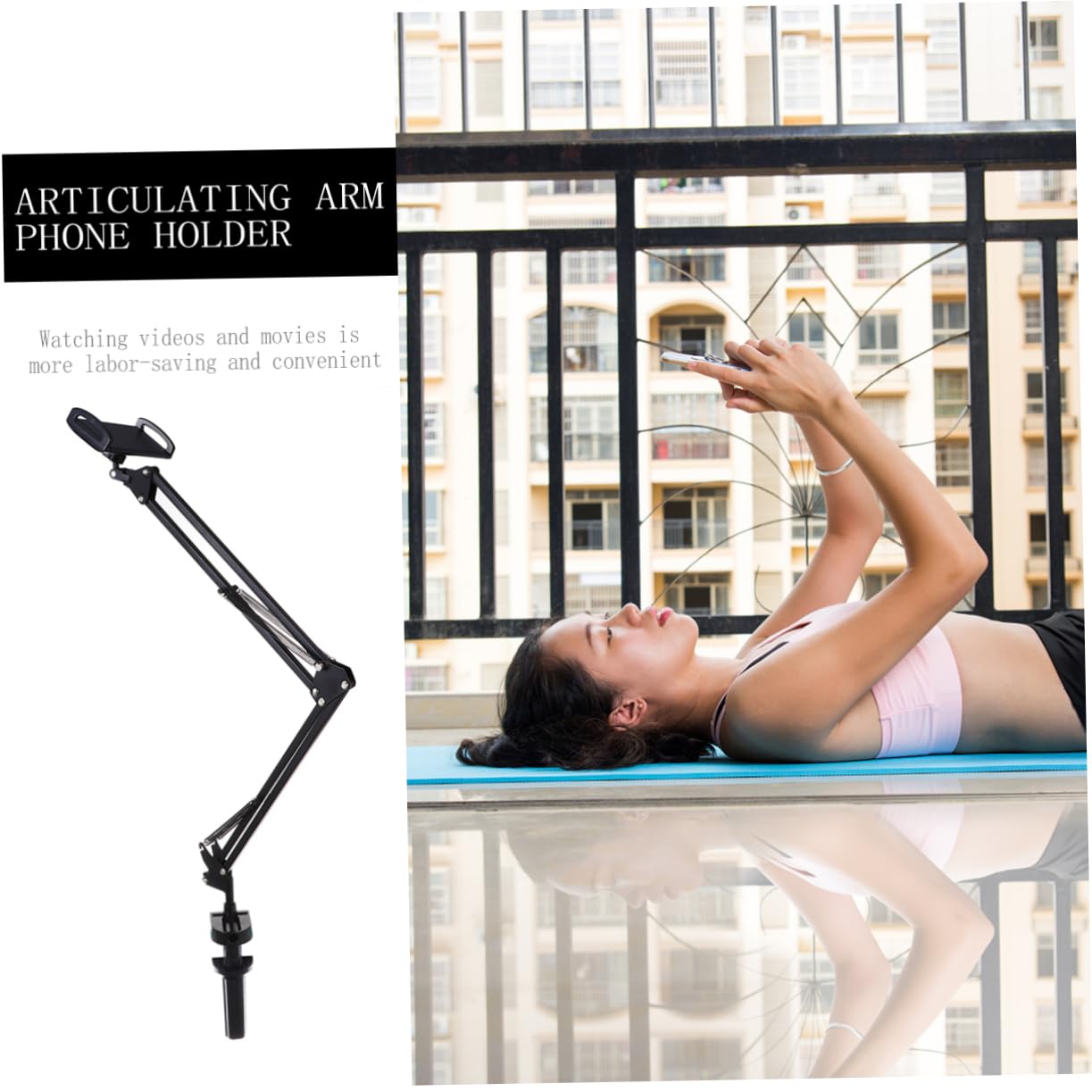 Clip para Soporte Teléfono Brazo Articulado Rotación Tableta Soporte Celular