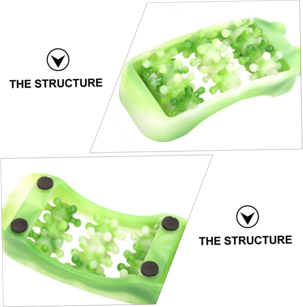 GARVALON 2pcs Foot Relaxation Massager Roller Plastic Manual Foot Arch and Heel Muscle Tension Relief Tool for Deep Tissue Massage and Trigger Point Therapy at Home Office