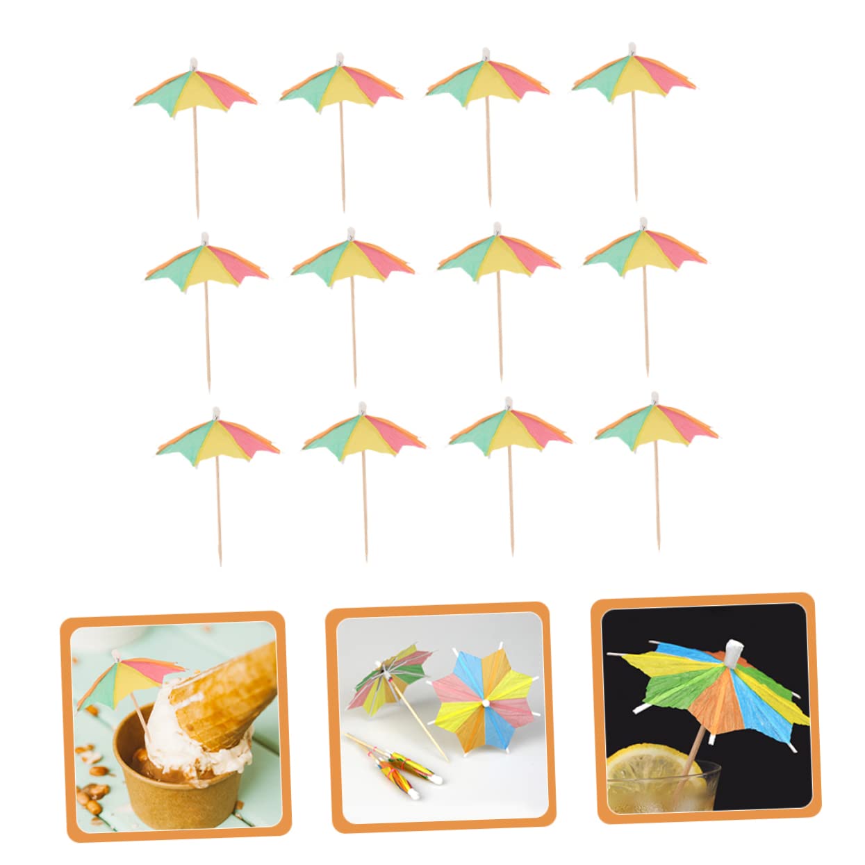 TOPBATHY 4 Set di Decorazioni per Feste di Compleanno Mini Ombrelli Decorazioni per Cocktail Party per Bevande 100 Pezzi * 4