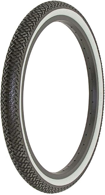 Alta Bicycle Tire Duro 20" x 1.75" Bike Tire Black/White Sidewall Ripple Tread Style