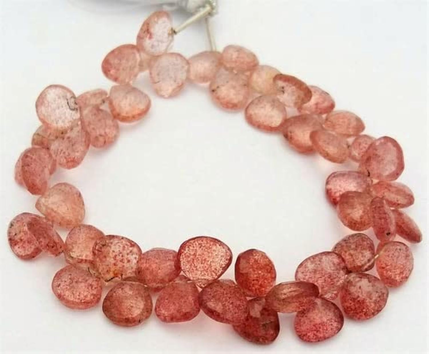 Cherry quartz perles de cœur E1232 LKBEADS pour fabriquer un cadeau de fête des mères unique
