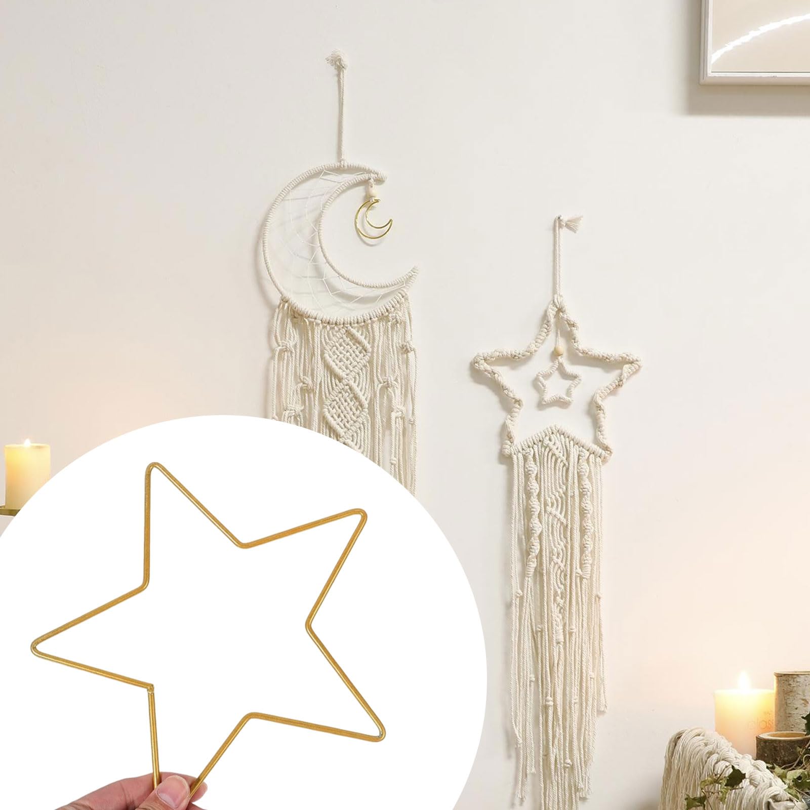 Tucireat Metalen Ringen Set - 16 Stuks, 5-20 cm, voor Dromenvanger en Macramé - Handwerk Hoepels voor Decoratie