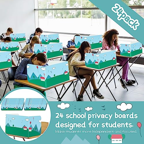 Privacy Shields For Student Desks 24 PackColored Classroom Privacy Folders For
