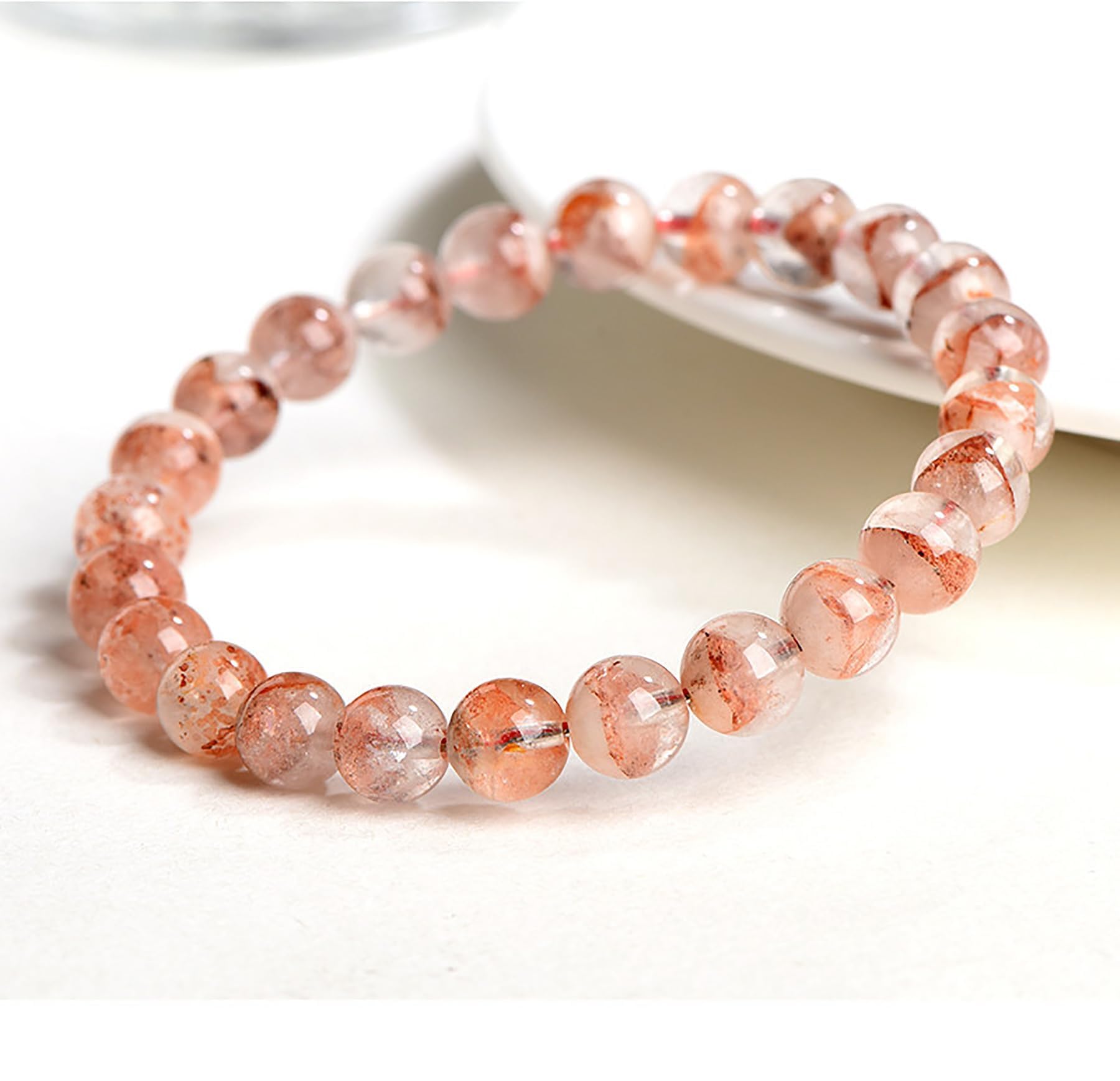 Rotes Kristallarmband, seltenes rotes Turmquarz-Armband, natürlicher Chakra-Edelstein, Starkes, wohlhabendes Amulett, Talisman, seltenes Sammlerstück, Wohlstandsziele, Manifestation, friedlich/2171