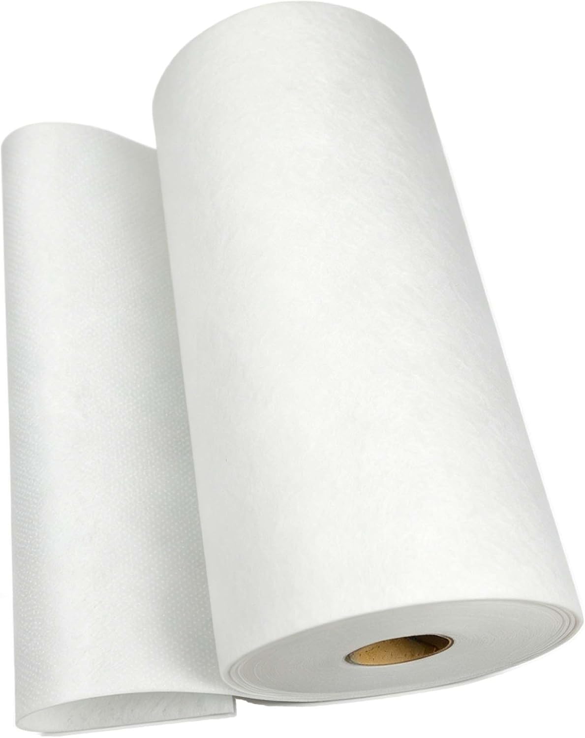 Transparia 12 Inches x 10 Yards Iron-On Fusible Fleece Interfacing Medium Weight Single-Sided Loft Iron On Fusible Fleece White for Sewing Crafting and Home Decor