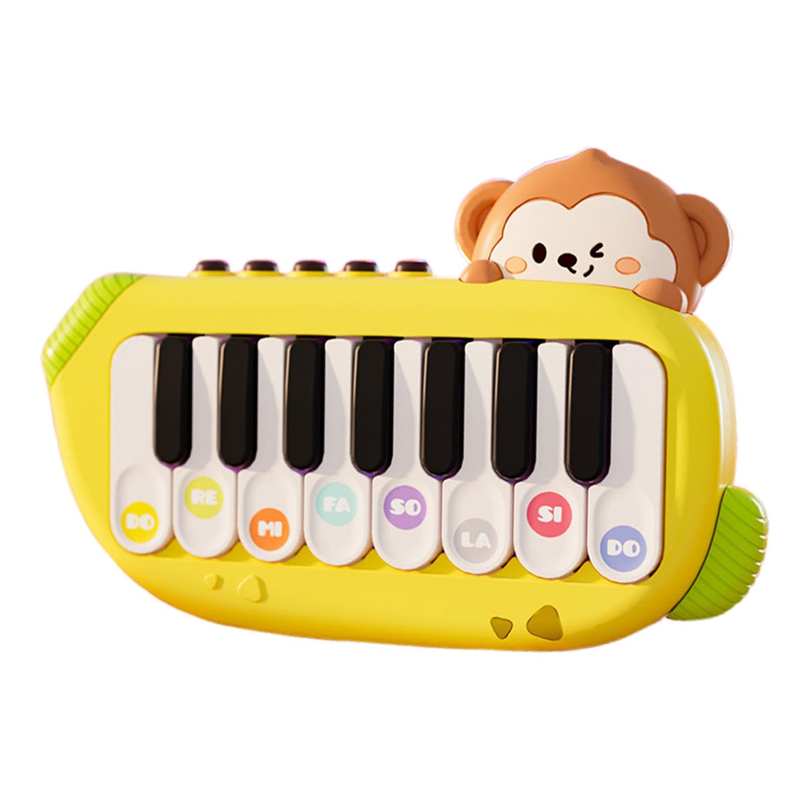 Small Piano Keyboard, Instrument Keyboard Monkey, Electronic Learning Piano Pocket Music Instrument for Trip Home Camping Outdoors for Babies Aged 3-5