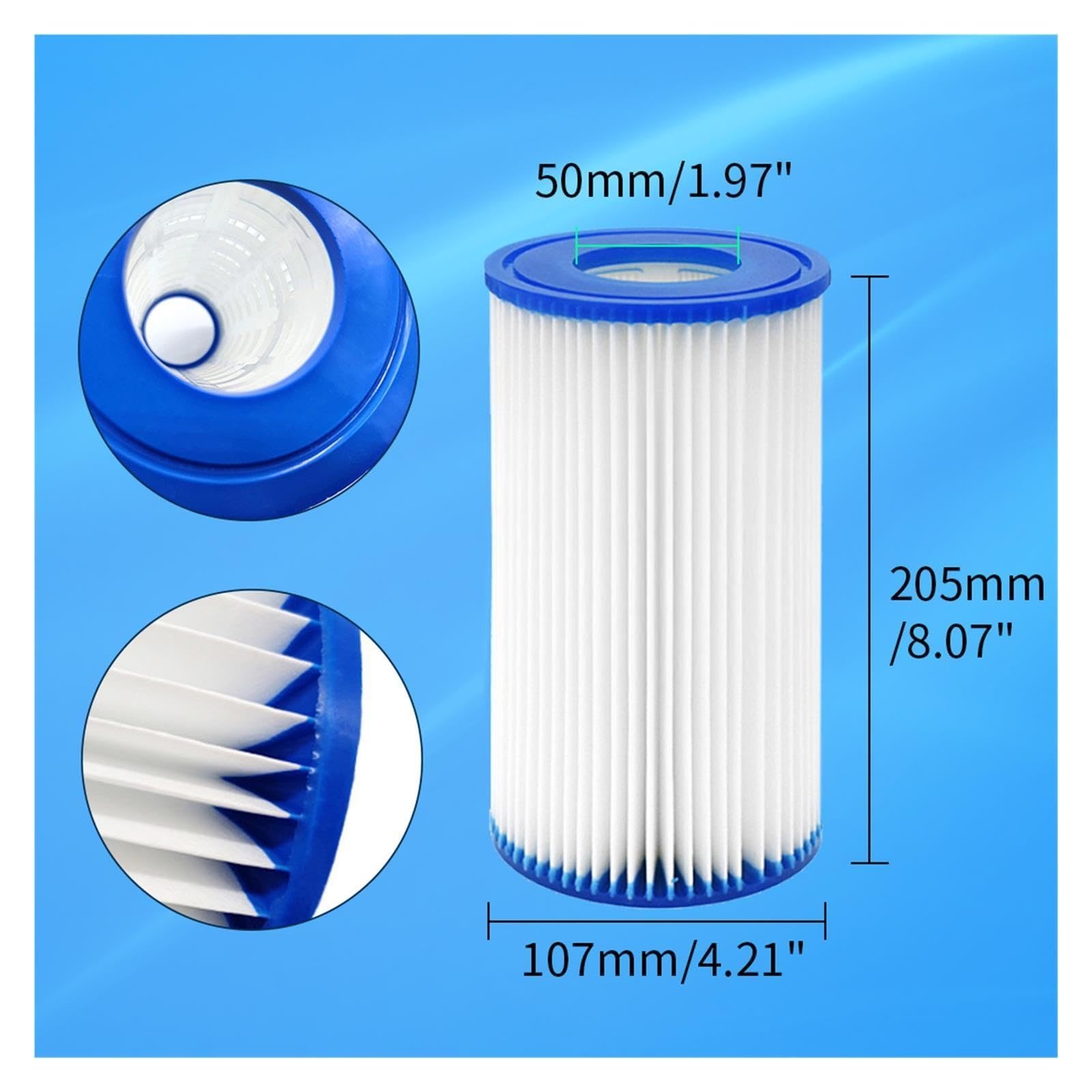 Cartucho De Filtro De Piscina Tipo A/C III, Compatible Con Intex
