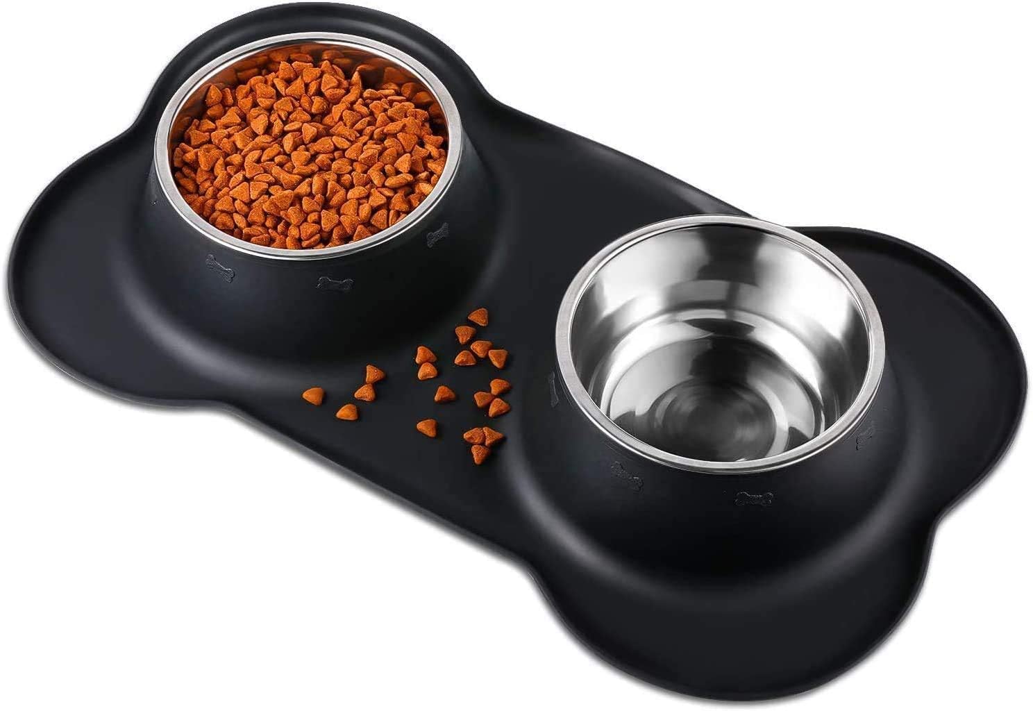 See full amazon price history chart for Chhogli 2 in 1 Stainless Steel Dog Food and Water Bowls with Non Skid Silicone Mat Spill Proof Double Pet Bowl, Dog Bone Shaped Foldable Pet Feeder Bowls for Puppy, Dogs, Cat, (Black) (Pack of 1) Chhogli 2 in 1 Stainless Steel Dog Food and Water Bowls with Non Skid Silicone Mat Spill Proof Double Pet Bowl, Dog Bone Shaped Foldable Pet Feeder Bowls for Puppy, Dogs, Cat, (Black) (Pack of 1) (B0CVQBT3GJ) Amazon Price History, Amazon Price Tracker