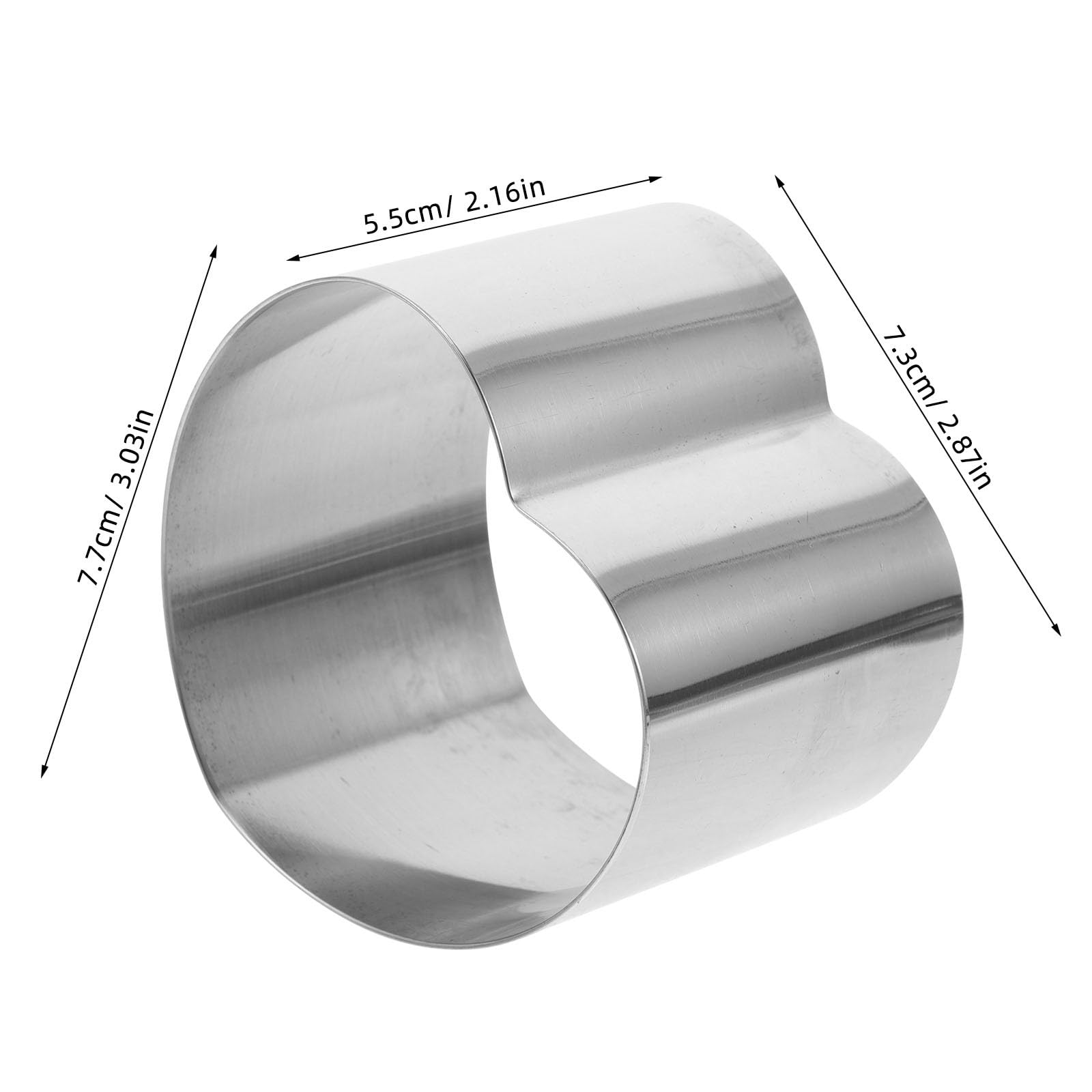 Cabilock Moule Coeur INOX pour Gateau Moule Mousse Acier Inoxydable Patisserie sans Soudure Accessoire de Cuisson pour Desserts