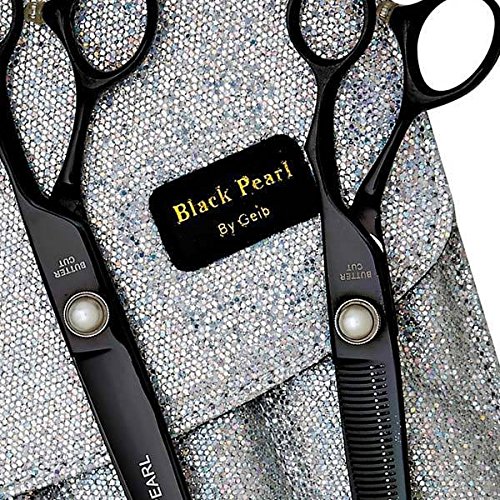 Geib Black Pearl Grooming Shears 3 Piece Professional Groomer Scissors Set