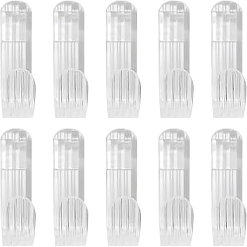 Miniatura 5 de Paquete de 10 Ganchos de pared autoadhesivos  Ganchos adhesivos de acrílico transparente para baño, cocina, oficina  Ganchos impermeables para
