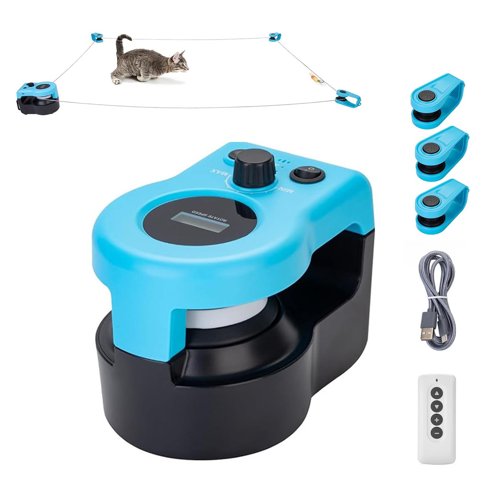 Rueda de ejercicio para mascotas con control remoto y velocidad ajustable para mascotas pequeñas a medianas