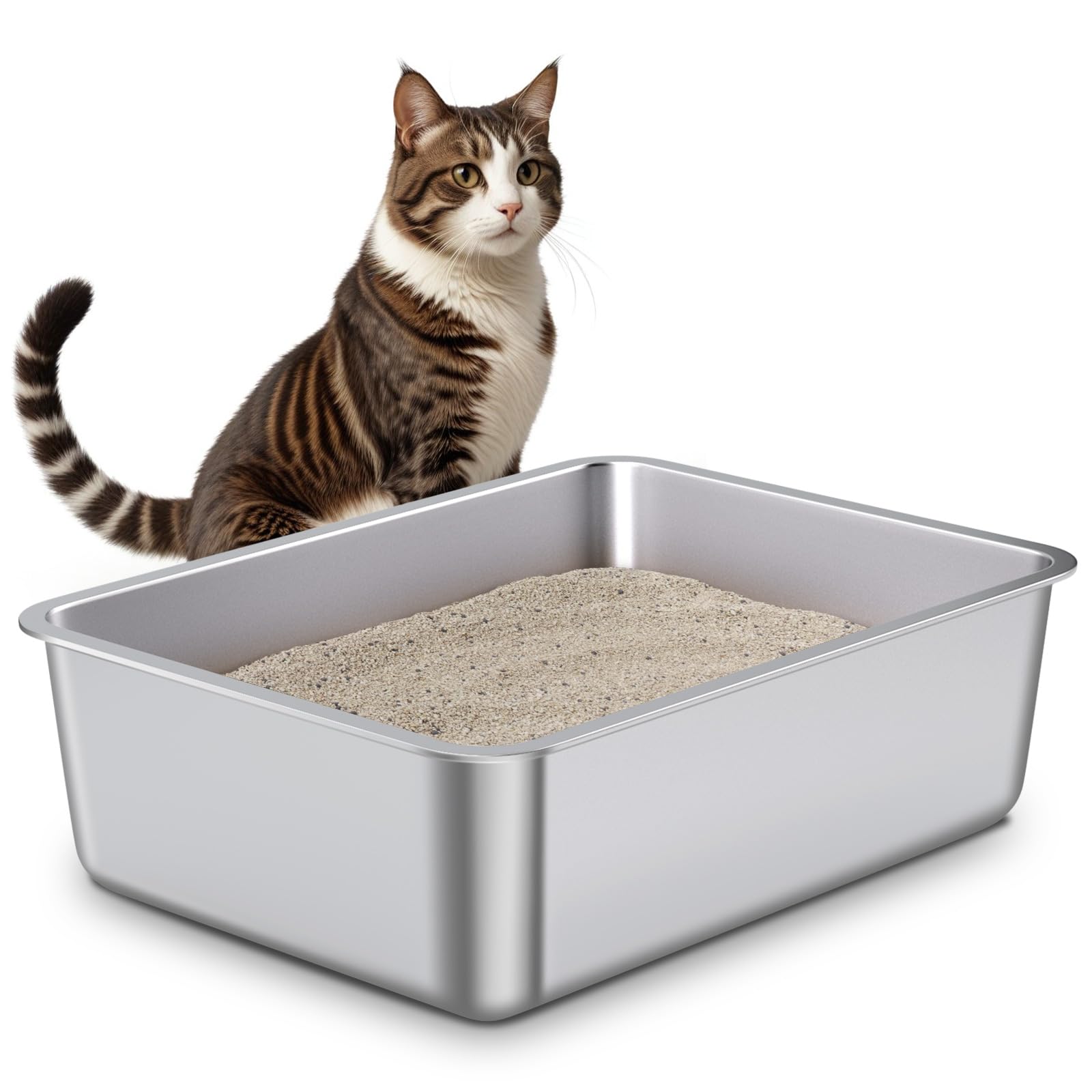 Photo 1 of Exovyn Stainless Steel Cat Litter Box - Medium