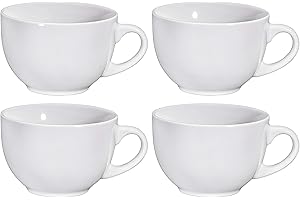 Bruntmor Porcelain Oversized White Mug: Sip in Style and Comfort