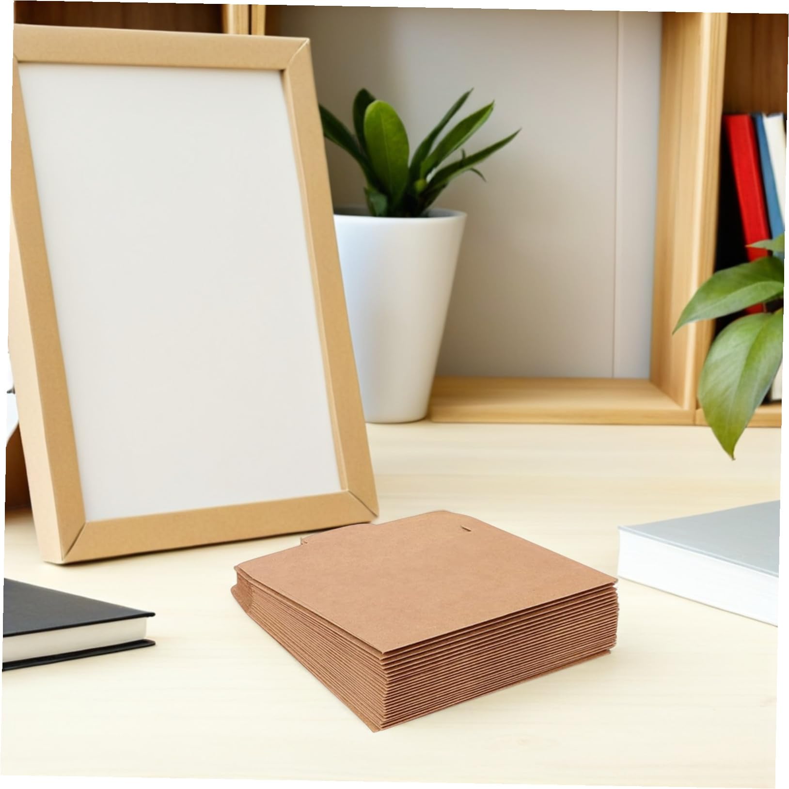 PRETYZOOM 50 Sobres de Papel Kraft Marrón para Cd, Bolsas Embalaje Tipo, Tamaño Mediano, 50 Unidades, Reutilizables y Resistentes para Almacenamiento y Envío Seguro de CD y Documentos