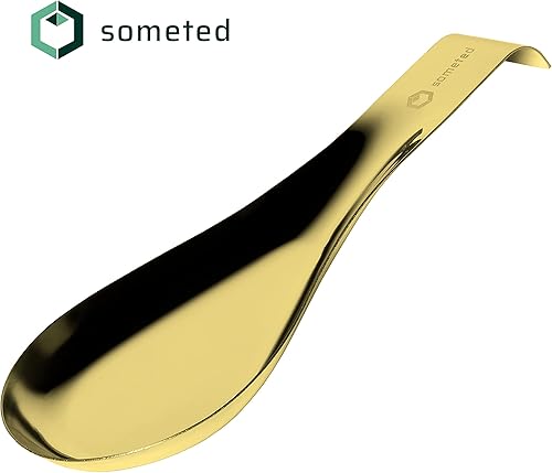 Miniatura 9 de Juego de 2 soportes de cuchara de acero inoxidable, soporte para cuchara de acero inoxidable, acabado cepillado, apto para lavavajillas, cocina,