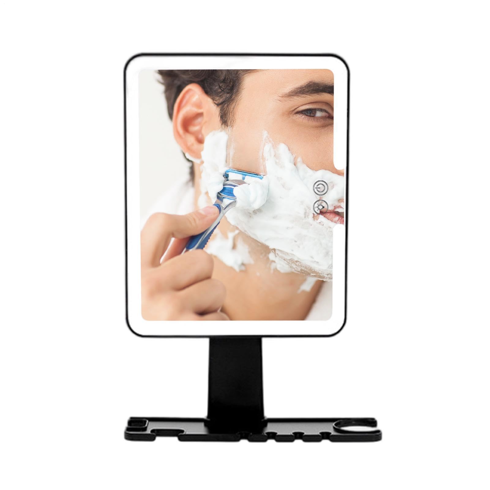 Miroir de douche Anti-Buée Commande Tactile Rechargeable Salle De Bain | Miroir De Rasage Mural pour hommes femmes maison dortoir hôtel toilettes soins
