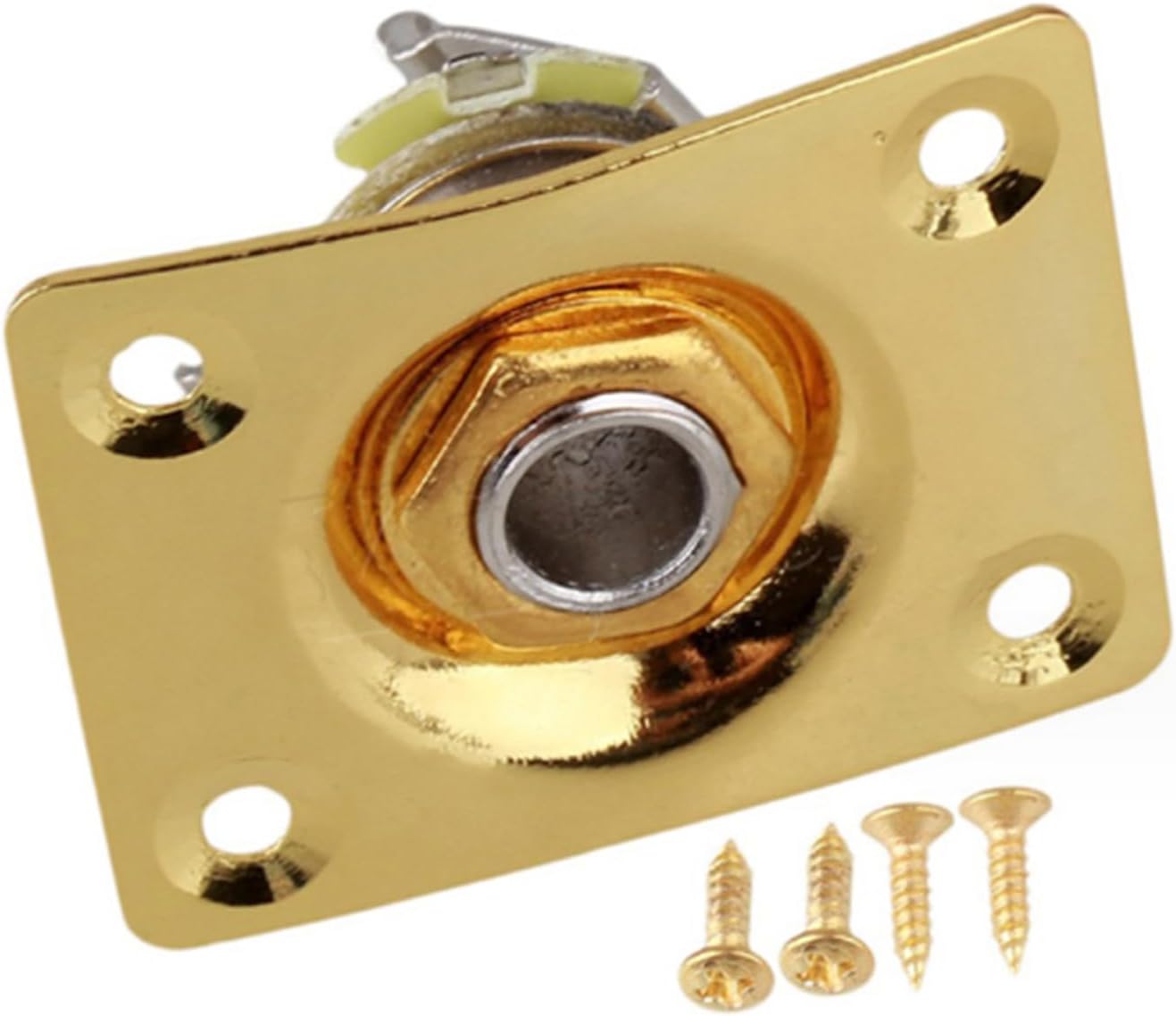 SUPVOX 6.35 Mm (1/4 Inch) Electric Bass Guitar Input Jack Socket Plate