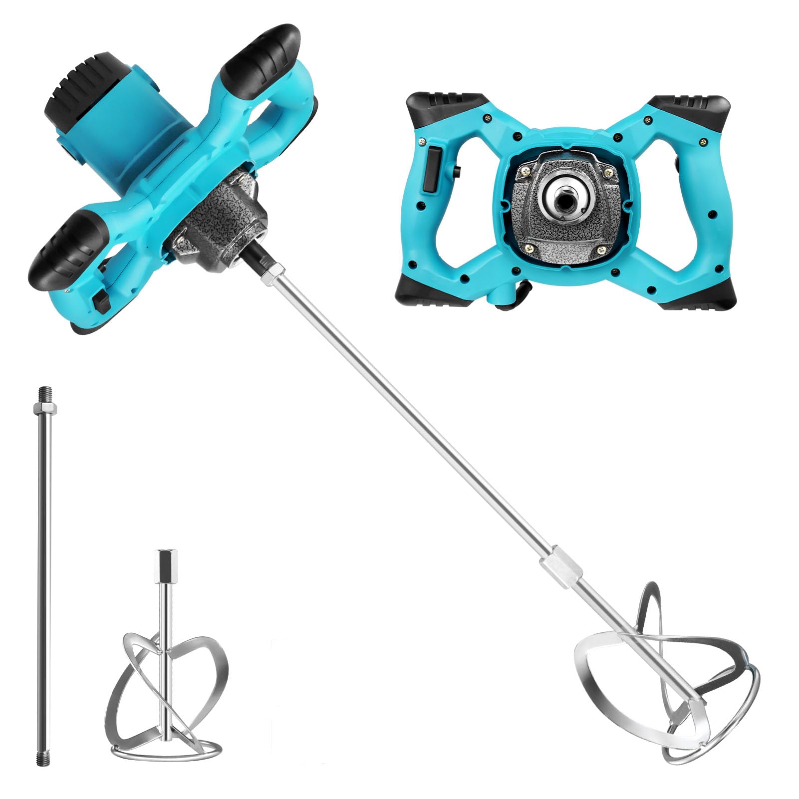 Mezcladora De Mortero, Batidora Mortero de 3500W, Mezclador De Mortero con 6 Velocidades, Hormigoneras Electricas, Ideal Para Mezclar Pienso, Yeso, Pintura, Cemento, Mortero,Etc