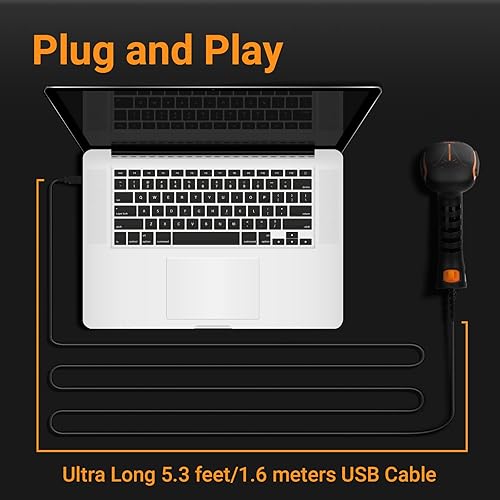 Miniatura 6 de Tera Pro Extreme Performance - Escáner de código de barras QR de grado industrial 1D 2D con cable con soporte resistente a caídas a prueba de polvo,