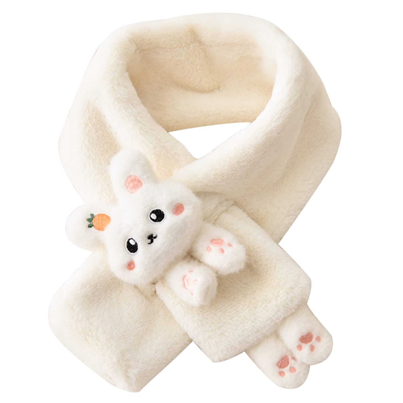 Ruiogoe Girls Winter Warm Thicken Scarfs Cartoon Shape Faux Plush Collar Scarf Shawl Lovely Warm Soft Scarf