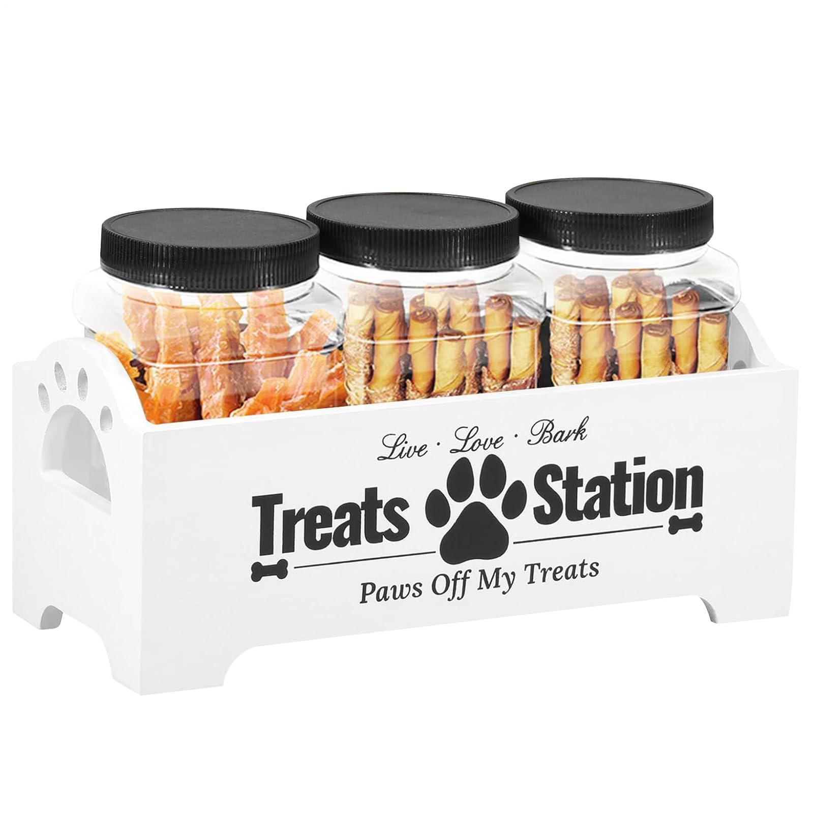Conteneur stockage aliments animaux x3 avec boîte d'organisation pour croquettes chat et chien