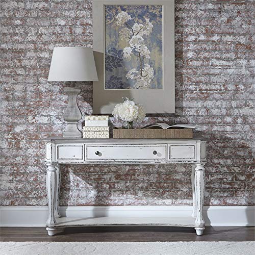 Liberty Furniture Industries Magnolia Manor Sofa Table, W52 X D18 X H30, White #TOP4