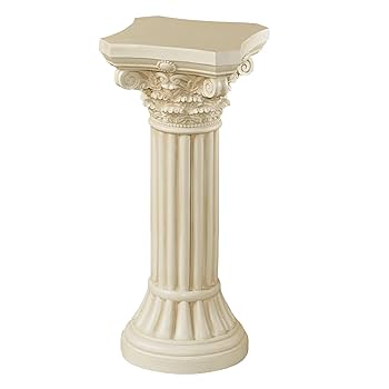 Touch of Class Corinthian Column Pedestal - Ivory Wash