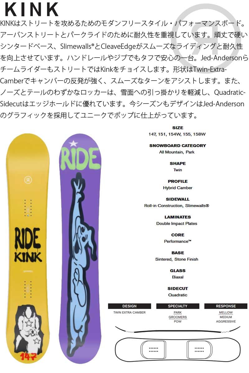 RIDE ライド KINK 151 Ride Kink 151 cm 2025 | eBay