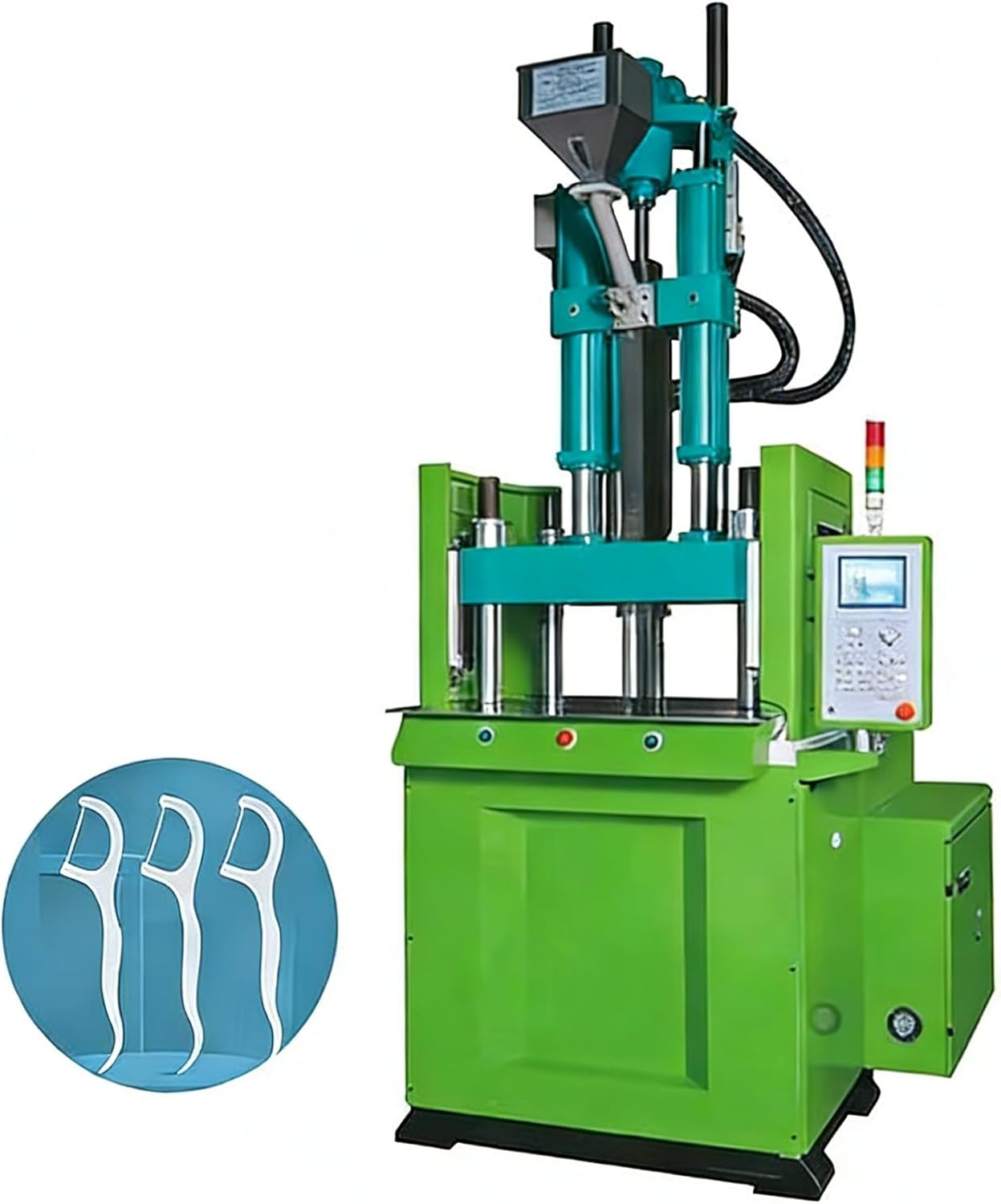 Fully Automatic Dental Floss Making Machine – Vertical Plastic Injection Equipment for Floss Stick Manufacturing