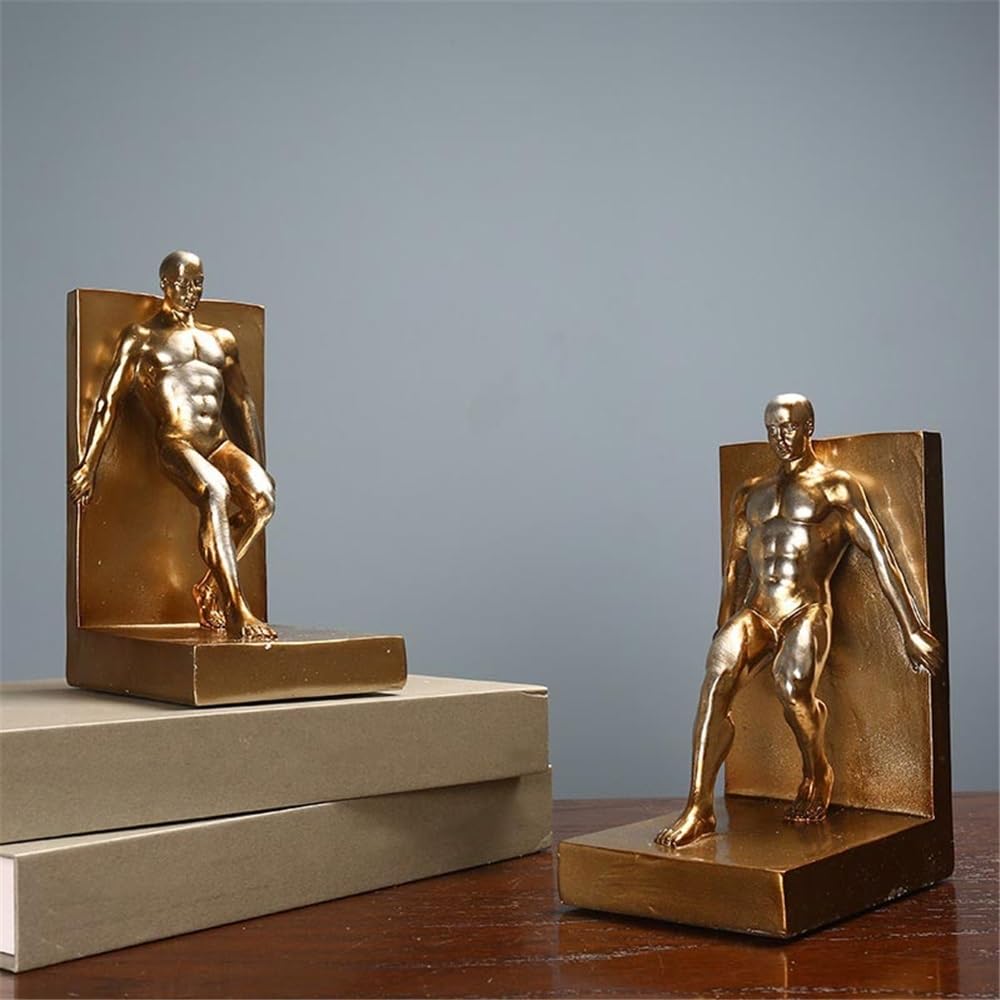 Końcówki do książek, wytrzymałe końcówki do książek, z żywicy, do ciężkich książek, dekoracyjne podpórki do regałów do domu, biura, gabinetu