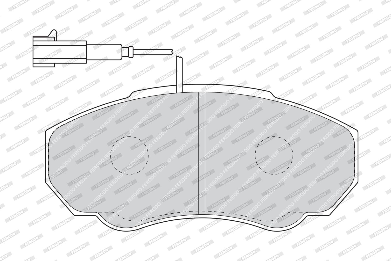 FERODO Plaquettes de freins Avant contact de signal d'usure inclus avec accessoires FVR1478 Compatible avec FIAT Ducato III Van 250, 290 Ducato III Camion plate-forme/Châssis 250, 290