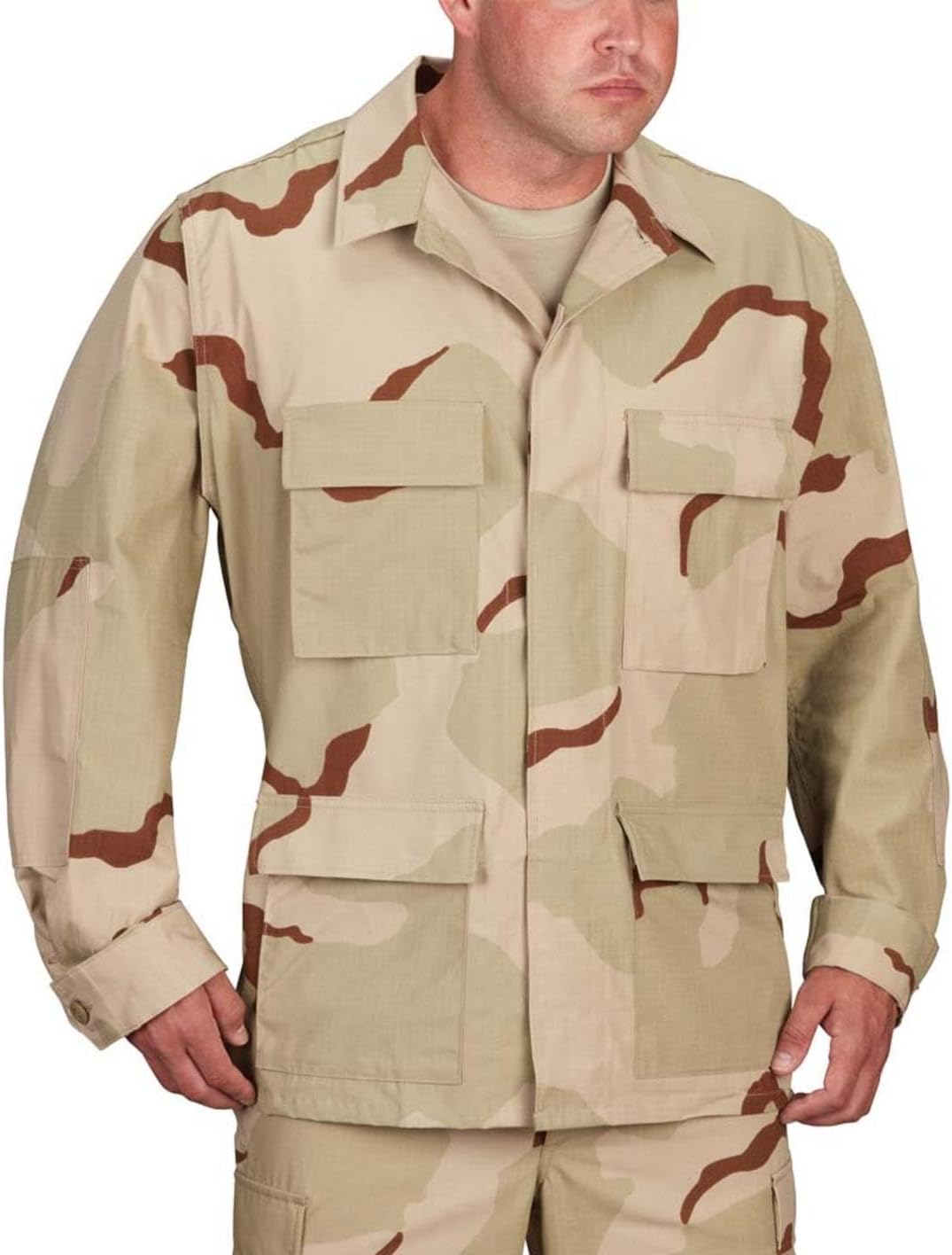 Propper Men's Uniform Ripstop BDU Coat, Three Color Desert Camo