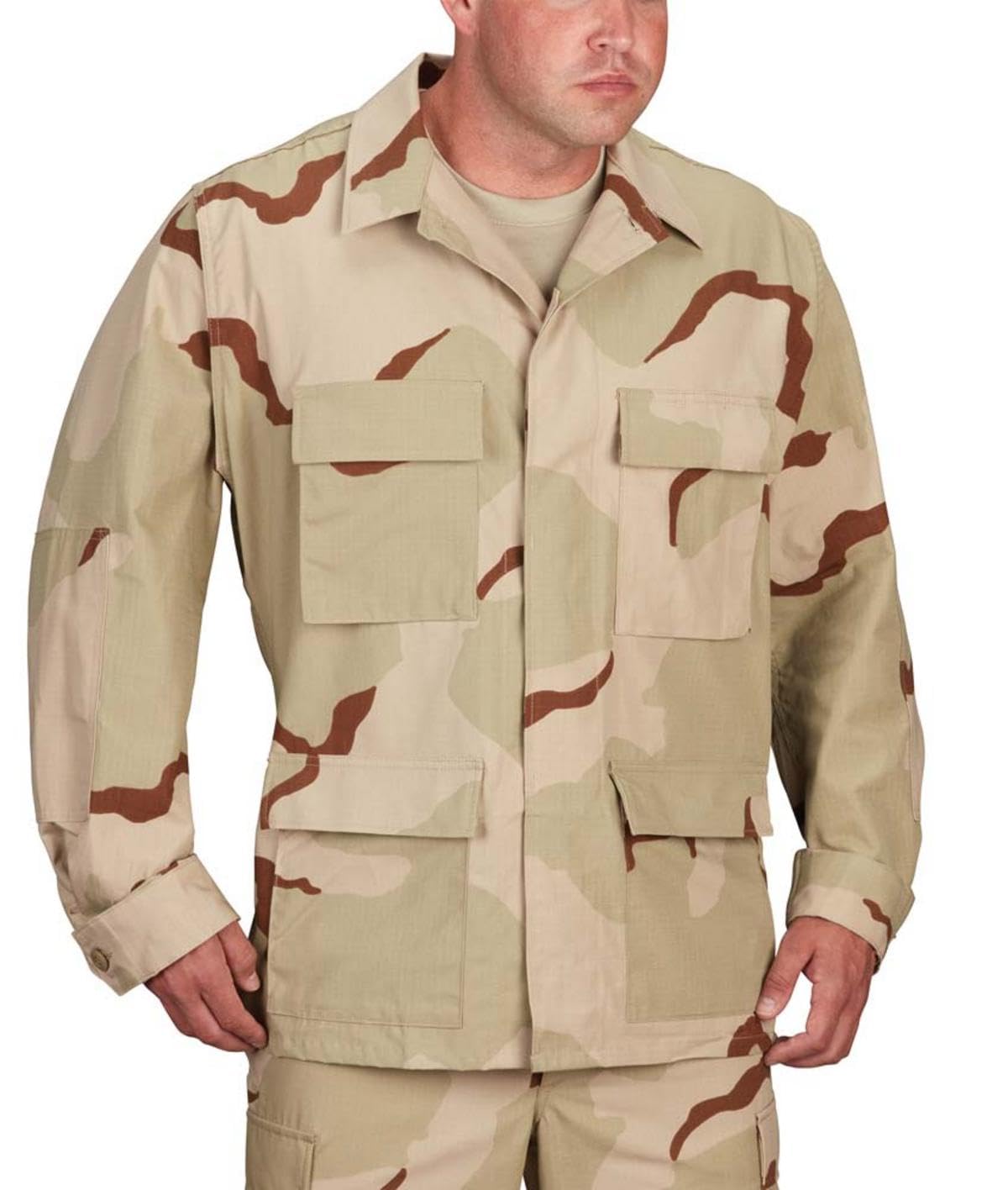 Propper Men's Uniform Ripstop BDU Coat, Three Color Desert Camo