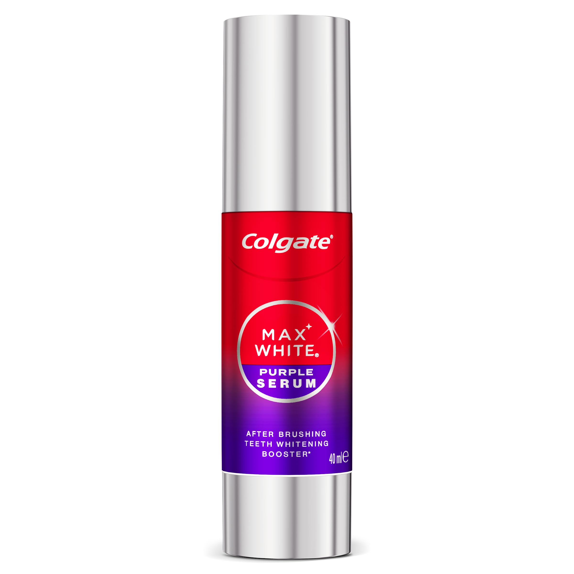 Colgate Max White Sérum Morado 40ml, Blanqueador Dental Instantáneo sin Flúor, Blanquea Instantáneamente, Fórmula de Doble Acción para Corrección del Color y Resultados Blanqueadores Duraderos — view 2