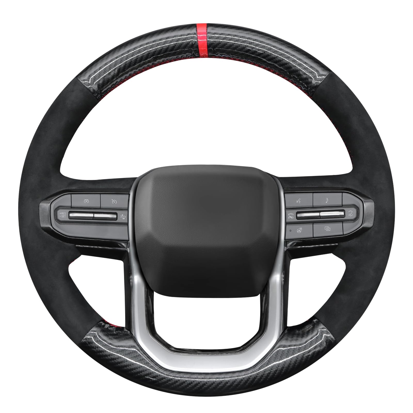 MEWANT Funda para volante de cuero cosido a mano para Chevy Colorado 2023-2024