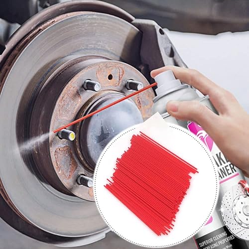 Miniatura 6 de Pajitas de lata, popote de extensión de lata de aerosol de repuesto, popotes de extensión de plástico rojo, 5 pulgadas (paquete de 50)