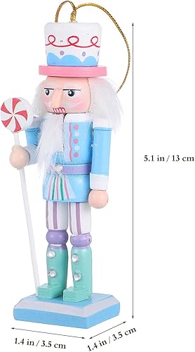 Miniatura 6 de IMIKEYA Figura de cascanueces de Navidad 4 piezas de soldado de cascanueces de madera colgante, adorno de cascanueces de Navidad, decoración de