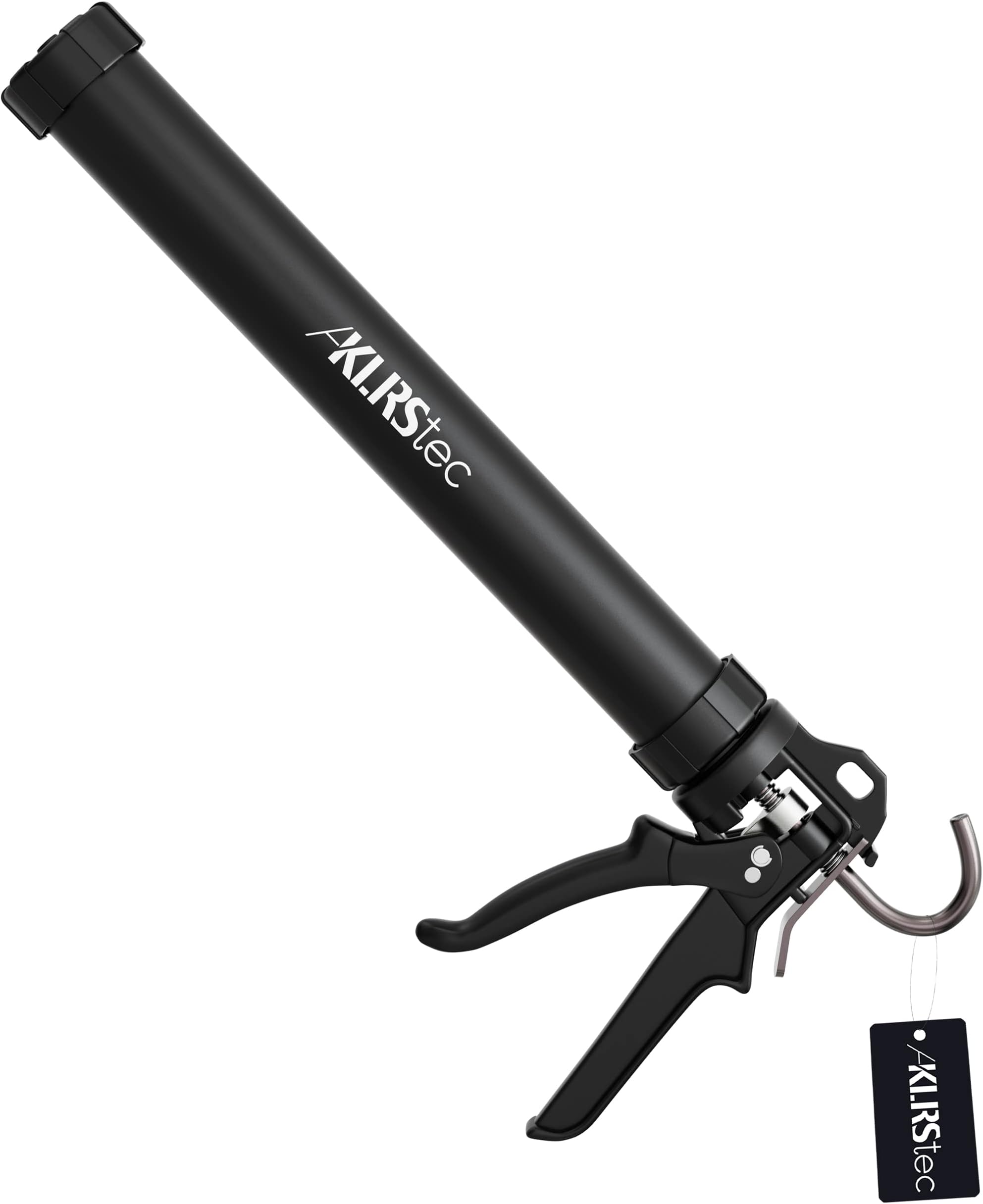 KLRStec PRO XL 600ml Caulk Gun - Professional 4K Tube Caulking Gun for All Common 310-600ml sealant and Adhesive cartridges (Silicone, Acrylic, Clay, etc.) with Accessories
