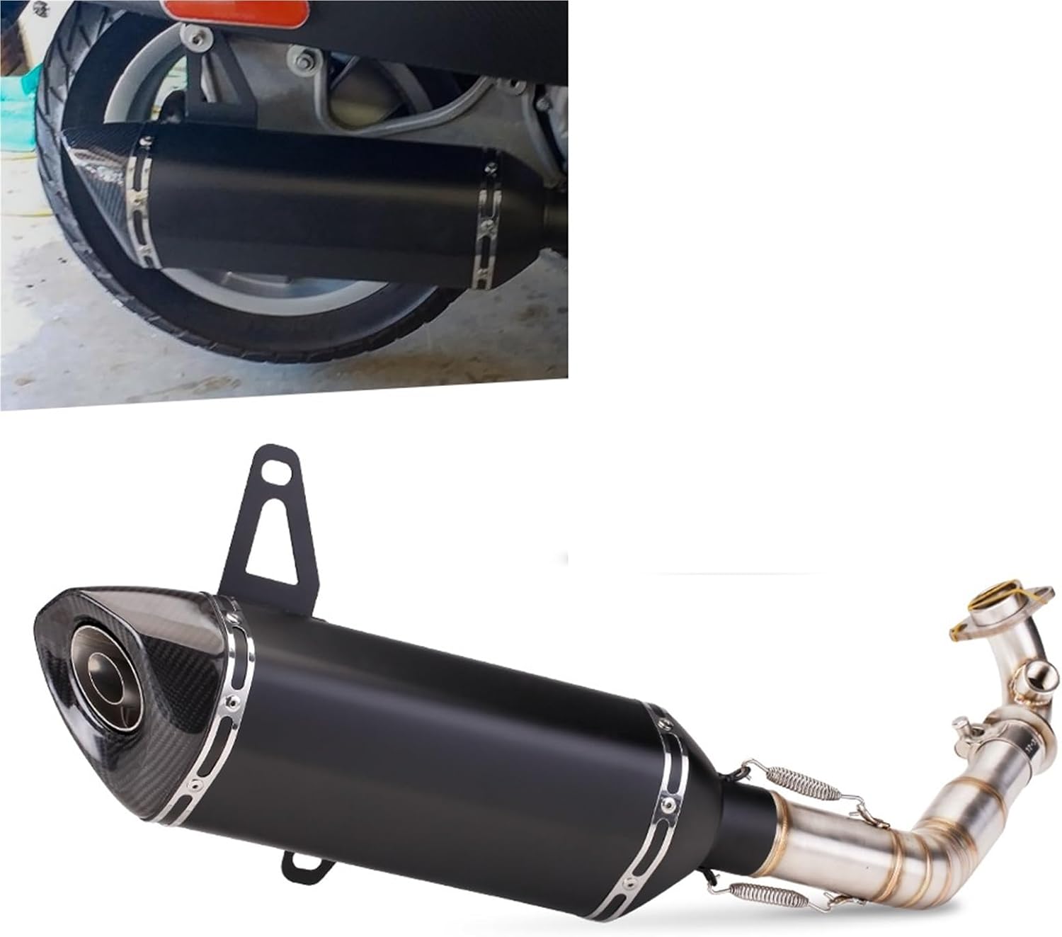 オートバイの排気改造に適したフロントセクションフルパイプセット