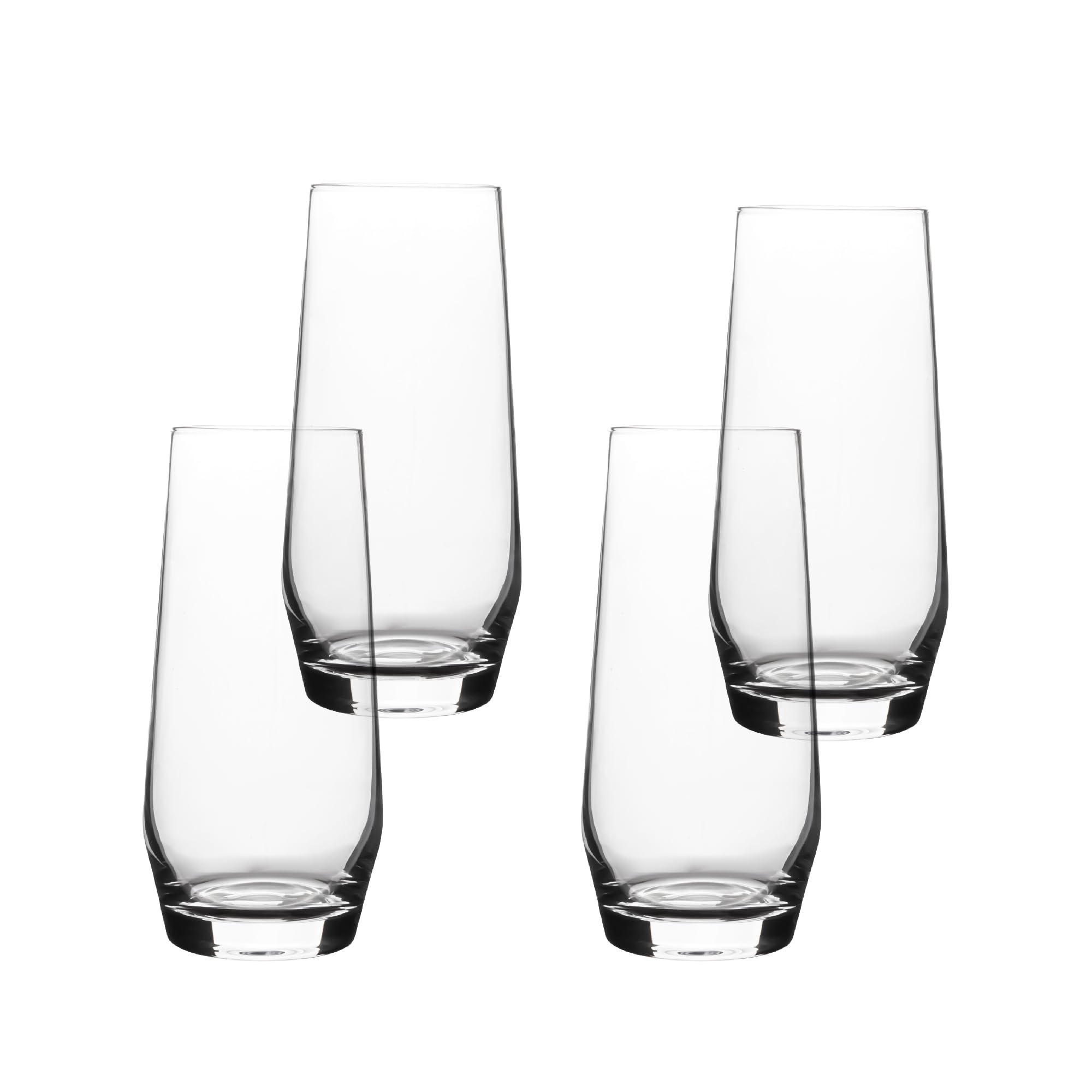 over back 12oz Traditional Glassware - Set of 4 Classic Stemless Drinking Glasses for Parties Get-togethers and More