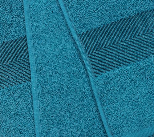 Image of Fash Home 500 GSM Towel 70x140 cm - 1 Pc, Ultra Soft, Highly Absorbent, Quick Dry, Plush & Durable Cotton Bath Towel for Home, Gym & Spa (Teal)