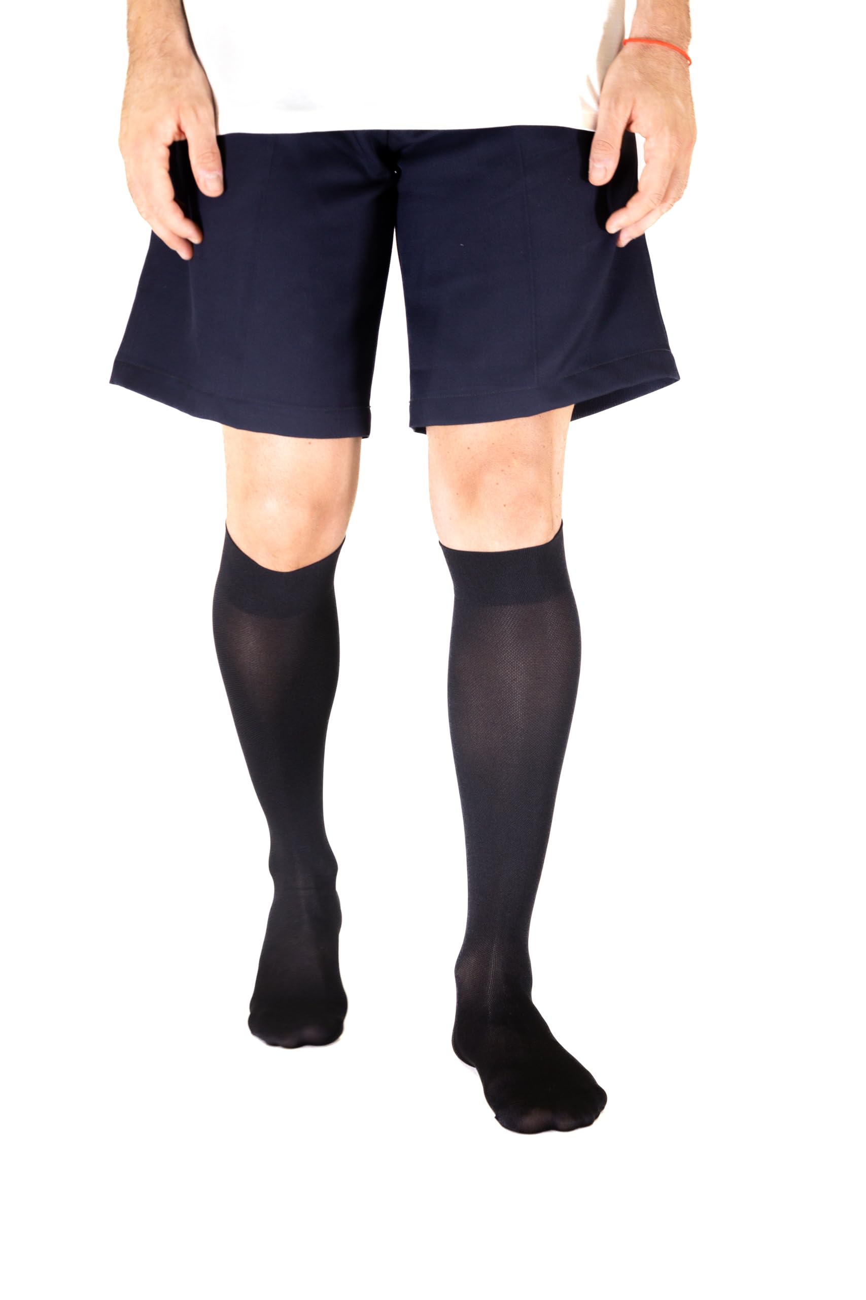 SEGRETA 00225 - Calcetines Compresivos Hombre, Hasta la Rodilla, Compresión Graduada 16-20 mmHg, Elásticos, Antifatiga, Made in Italy