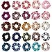 Produktbild 25 Stücke Hotrose Scrunchies Samt Haargummis Bunte Elastische Haarbänder für Mädchen Damen Pferdeschwanz Haaschmuck Gummibänder Haaschmuck