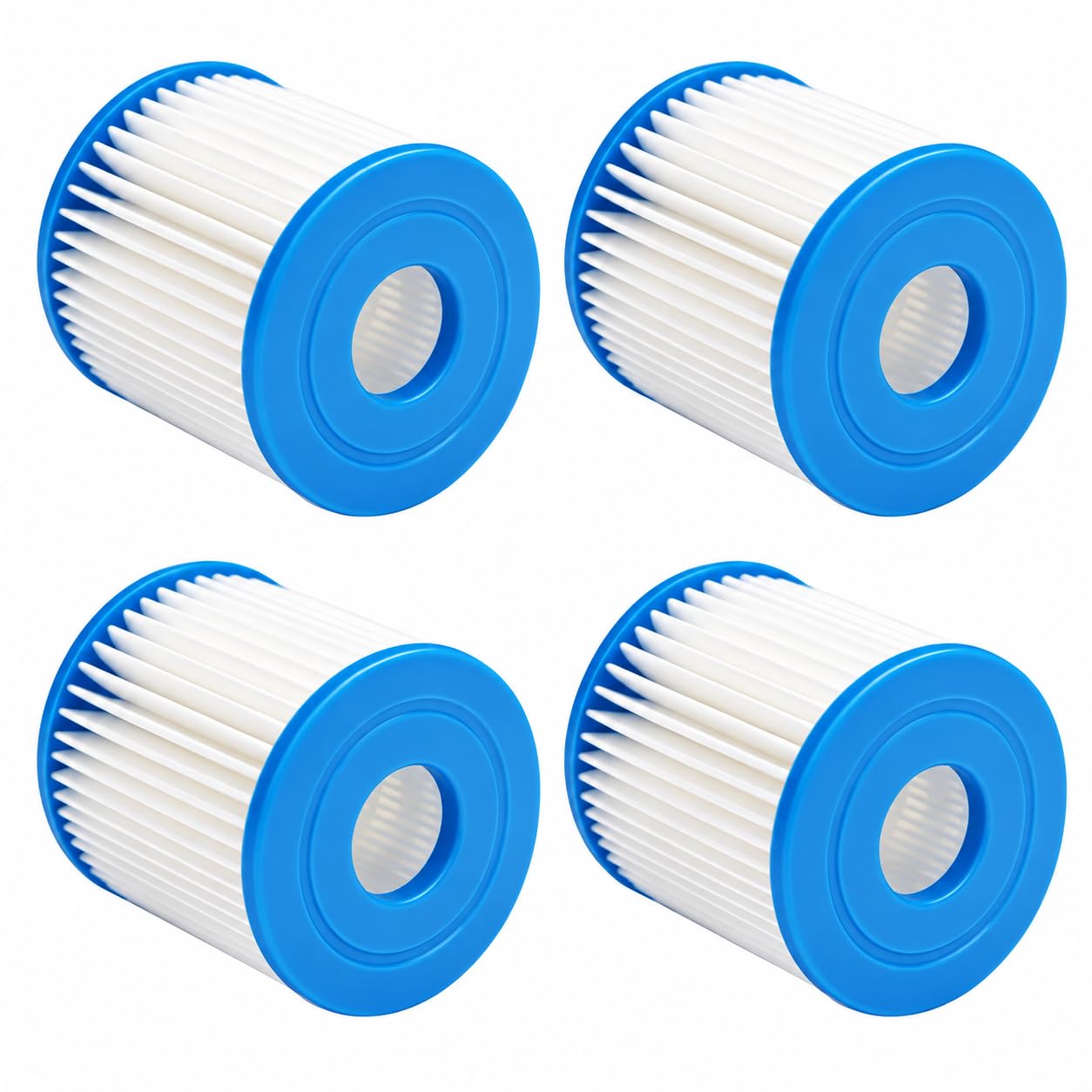 Gahose Type I Pool Filter Cartridge 4 Pack, Replacement Filter for Swimming Pool Pump, Reusable Pool Filter for Inflatable Pools, Water Filtration Cartridge for Swimming Pool Maintenance and Cleaning