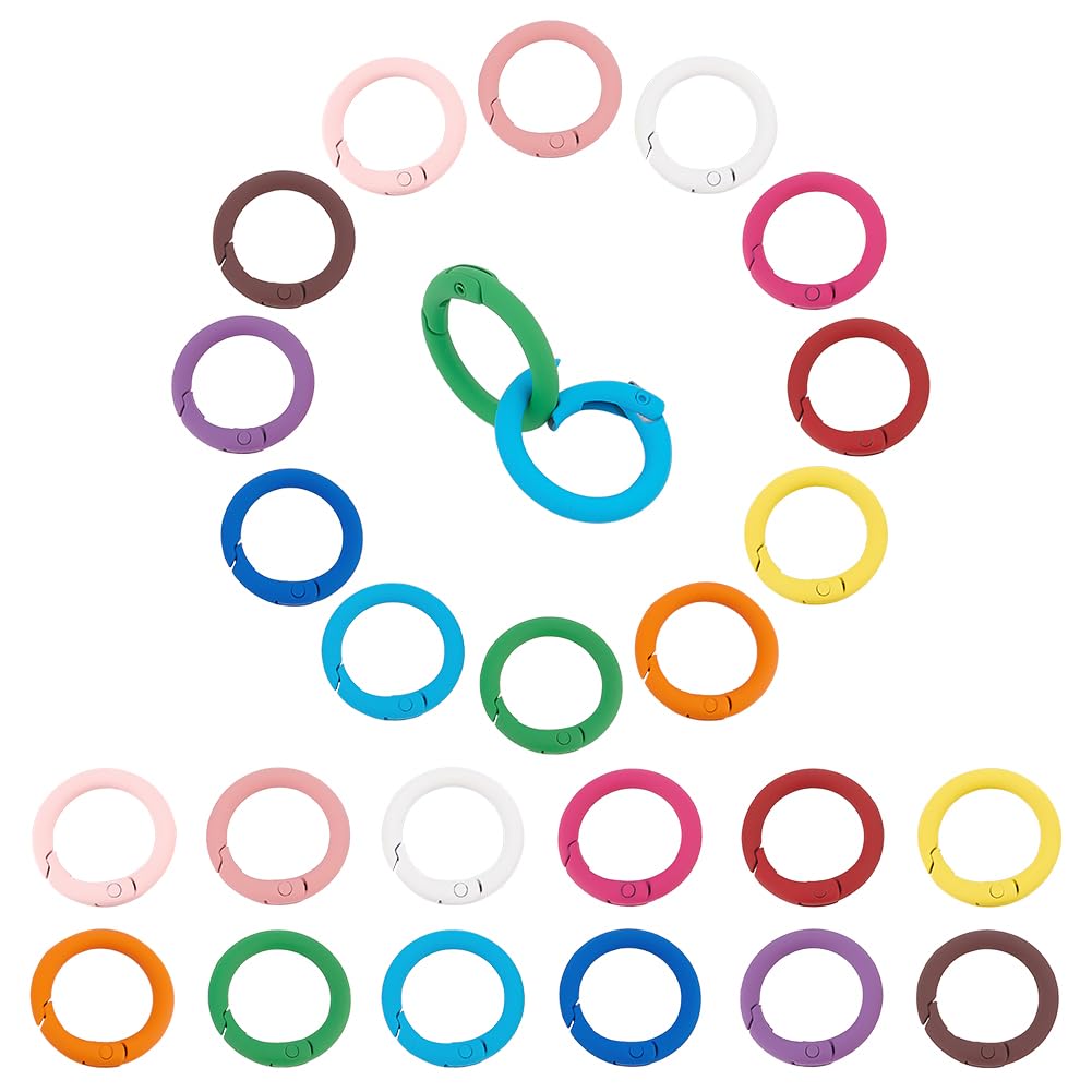 PH PandaHall 5 Colori Clic Clac Portamonete Uncinetto Chiusura a Telaio in Metallo, 20cm Chiusura Semicircolari Bacio Blocco per Portamonete Borsa Borsetta Fai Da Te