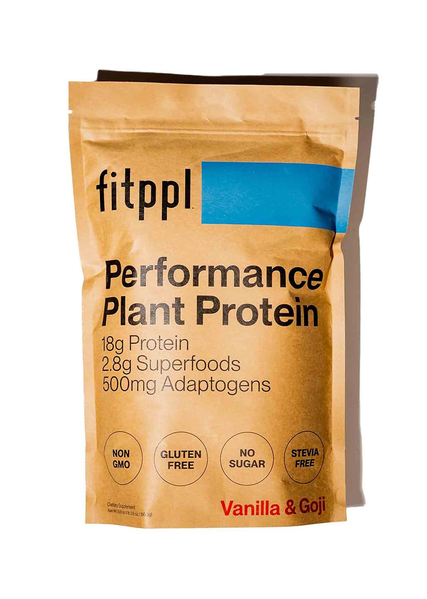 Plant Based Protein Powder w/Superfoods, Ashwagandha, Reishi, Lions Mane for Optimal Health | 18G of Organic Vanilla Vegan Protein, Gluten Free, Stevia Free, Sugar Free, 20 Servings