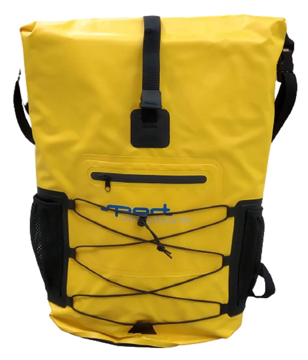 Premium Thermo-Dry Bag, plecak 30 litrów, zwijany top, plecak outdoorowy, wodoszczelny, sportowy materiał wibracyjny (żółty)