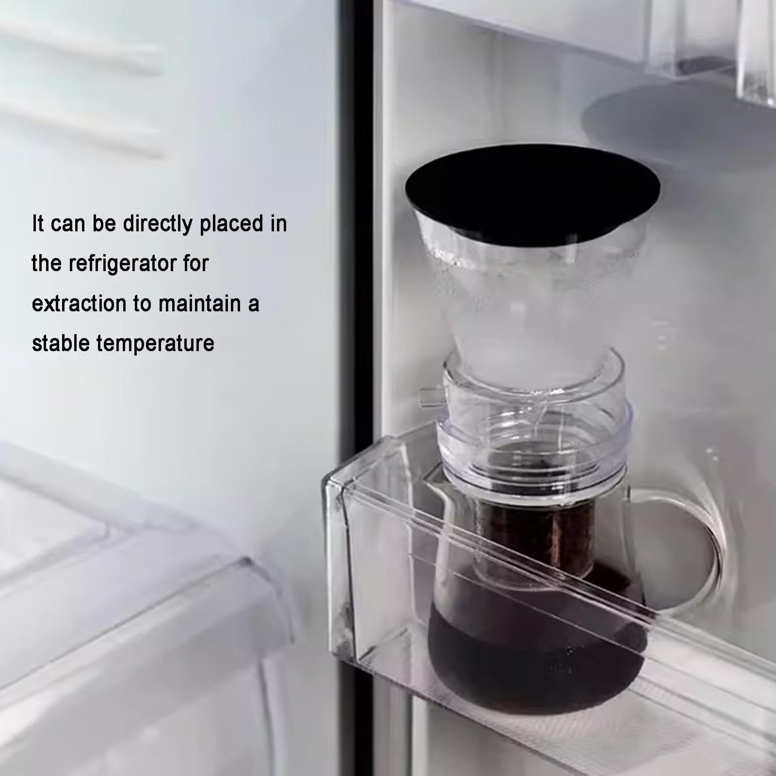 Cafetera Cold Brew, gotero de 600 ml con flujo de agua ajustable y filtro de acero inoxidable, prepara 2-4 tazas, ideal para bares y fiestas